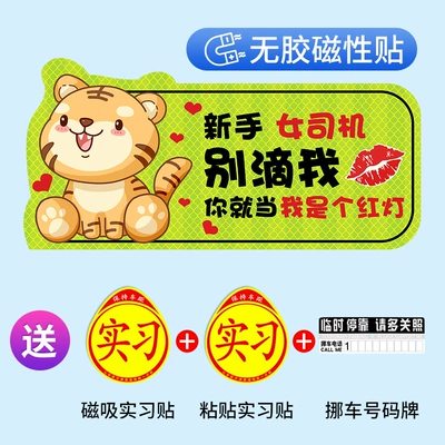 Strong Magnetic Suction Internship Sticker, Other Automotive Exterior Supplies - shoot-one-shot-four-strong-reflective-and-strong-magnetlittle-tiger-dont-drop-me