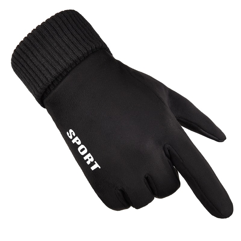 Guantes térmicos de invierno para hombres y mujeres, resistentes al viento, con pantalla táctil y forro de seda