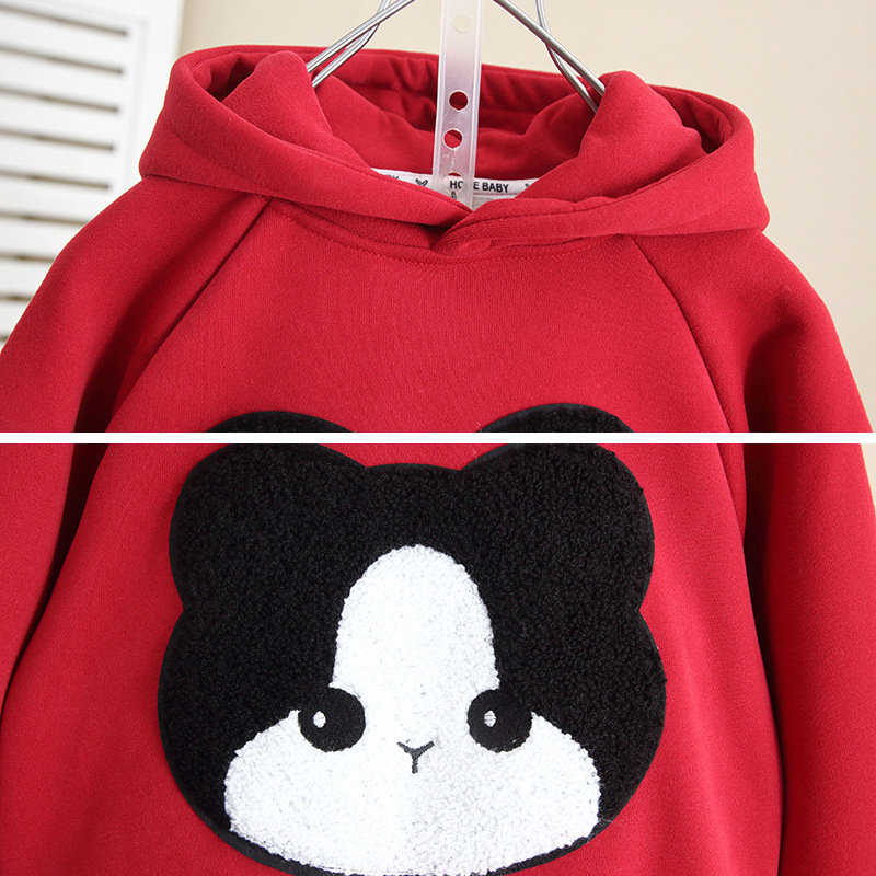 6979 traje de suéter de terciopelo para niños 2025 otoño e invierno nuevo suéter grueso para bebés traje deportivo de dos piezas para niños