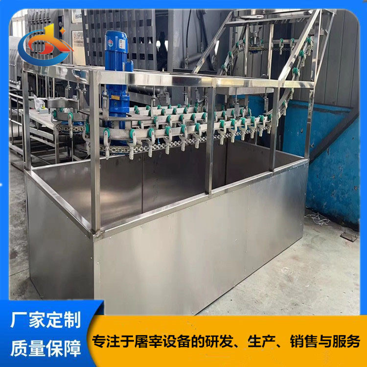 连续式猪头烫毛锅 供应304不锈钢猪头蹄烫毛池 吊挂式猪头烫池