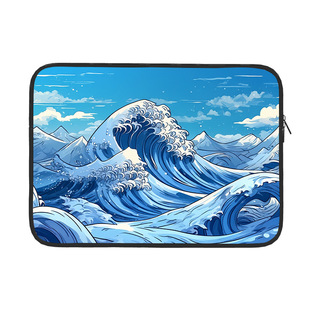 Wave MacBook Protective Case Cross-Border Shockproof Portable Laptop Sleeve Printed