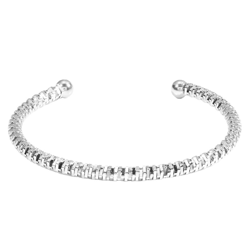 クロスボーダー竹チタン鋼ブレスレットヨーロッパとアメリカの幾何学的なスプリングブレスレット真空メッキ 18K シンプルで軽い高級ハイエンドハンドジュエリー|undefined