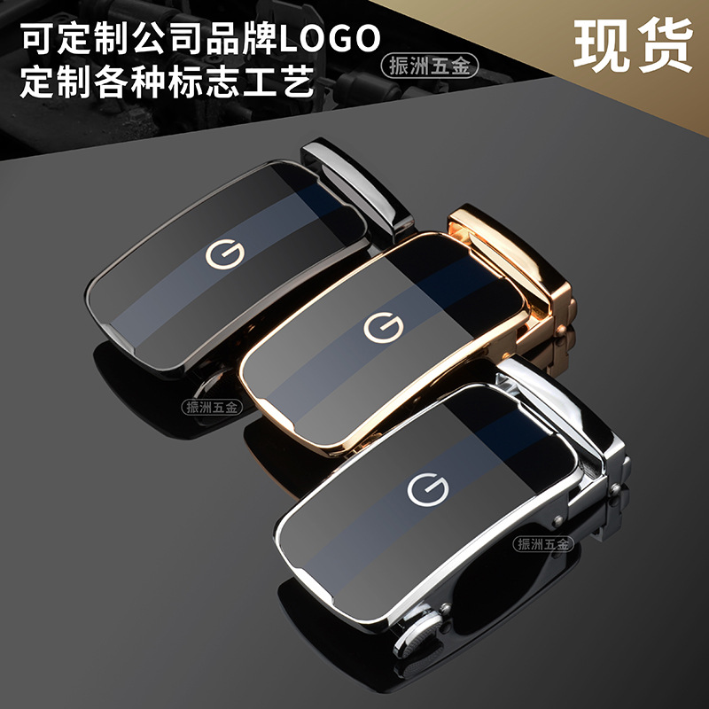 High-end belt buckle mirror automatic buckle metal buckle casual belt buckle head logo custom alloy craft LOGO