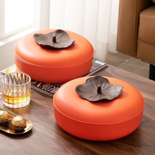 Persimmon Ruyi Fruit Box Living Room Coffee Table Nut Candy Nut Compartment Plate Melon Seed Plate Chinese Household Plate