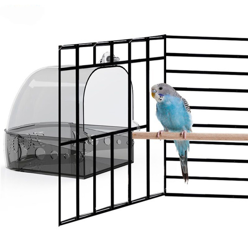 Parrot Bath Large Bathroom Bird Cage Supplies Multi-Purpose Bathroom Sleeping Nest Feeding Box Tiger Bird Bath Basin