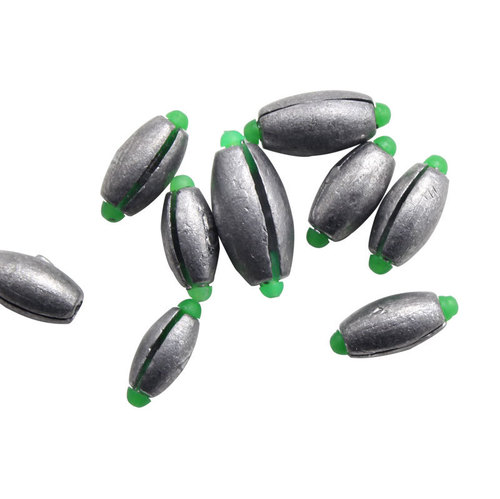 Japanese-style fast-sinking lead pendant made of olive-shaped lead sheet, small accessories for fishing raft fishing, quickly adjustable