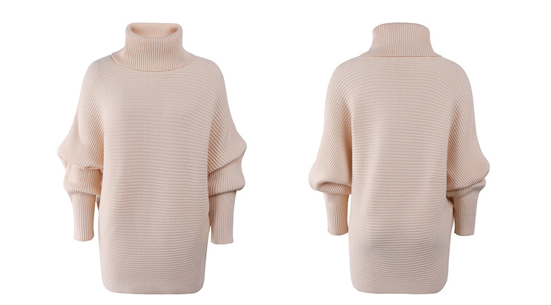 high lapel bat sleeve solid color sweater nihaostyles wholesale clothing NSMMY83338