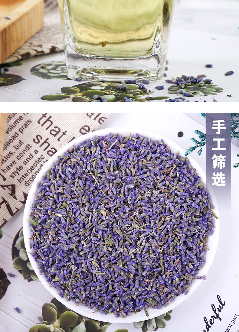 Dried Lavender Buds Xun Yi Cao 50g Bottle Aromatic Herbal Flowers for Tea Sachets and Home Fragrance in use