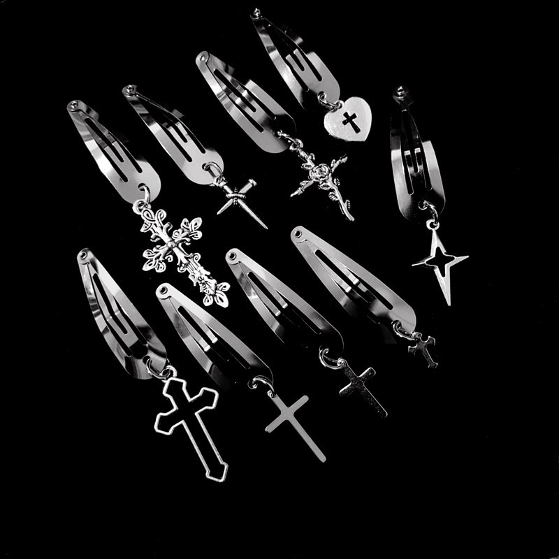 10g Weight Charm Hair Clips Hair Accessories Type 1 Piece Quantity Holiday, Street Occasion Alloy Material Cross Pattern All Seasons Season Women's Gender IG Style, Classic Style Style IG Style Classic Style Women's Cross Alloy Charm Hair Clips 2