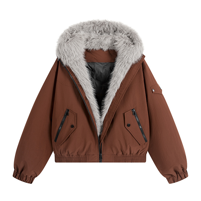 New National Standard 90 down Large Fur Collar Parka Thickened Warm down Jacket High-Quality Retro down Coat