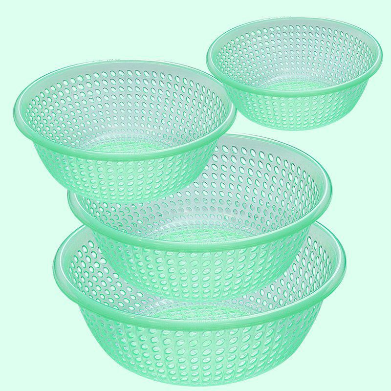 プラスチックふるい排水バスケット大型家庭用野菜洗いバスケット野菜洗いボウル果物洗いふるいキッチン厚みのある果物バスケット|undefined