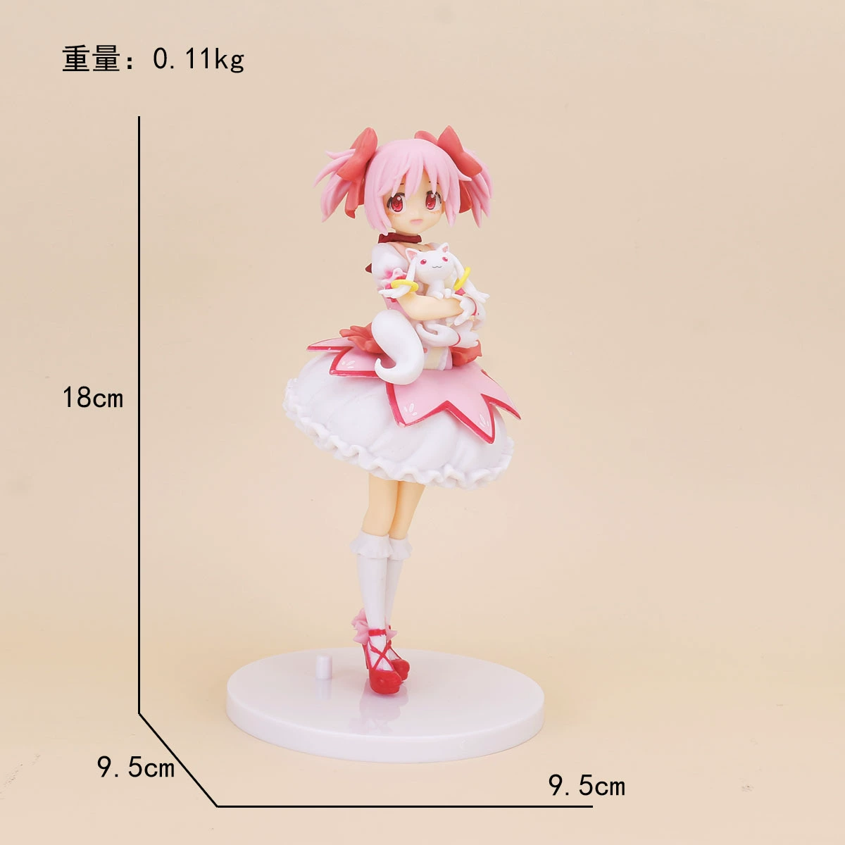 Фигурка (Shikama) Madoka магическая девушка, настольный сувенир, 18 и 22 см, сидящая и стоящая