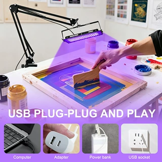 LED树脂UV固化灯悬臂支架可调节 滴胶树脂无影胶紫外线固化工作灯