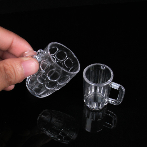 Mini Transparent Simulation Food Toy Cup Model Keychain Cake DIY Slime Foaming Glue Crystal Mud Cup