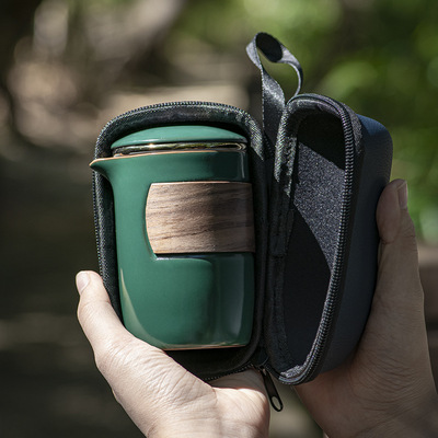 陶瓷旅行茶具套装车载便捷包快客杯个人泡茶杯功夫茶具礼品可定制|ms