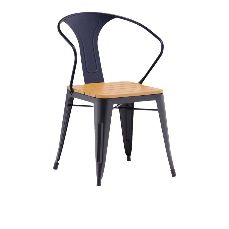 Mesa y silla de madera de plástico al aire libre balcón de madera anticorrosivo exteriores cafetería leche y té patio mesa y silla de ocio al aire libre set