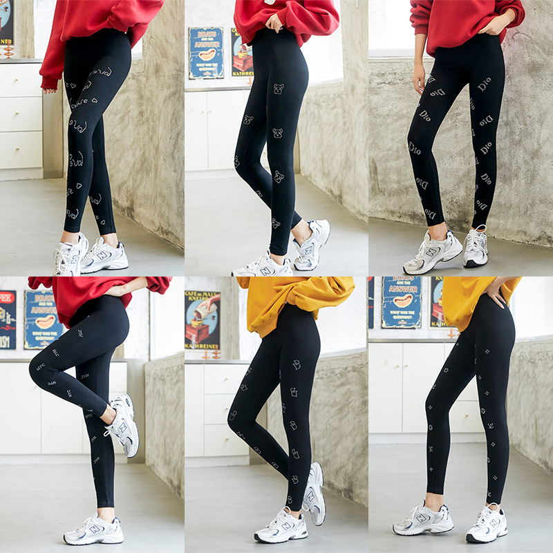 秋季新款九分薄款莫代尔修身显瘦高腰收腹提臀打底裤女外穿代发