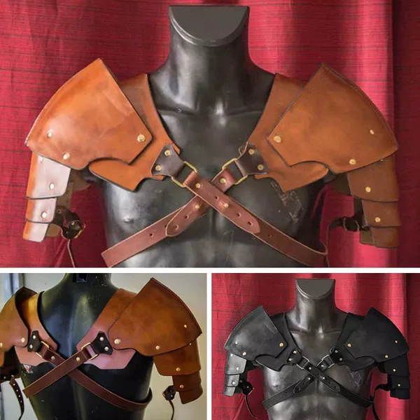 Cross-Border Amazon New Stage Performance Retro Medieval Scandinavian Viking Knight Cosplay Armor Shoulder Pads
