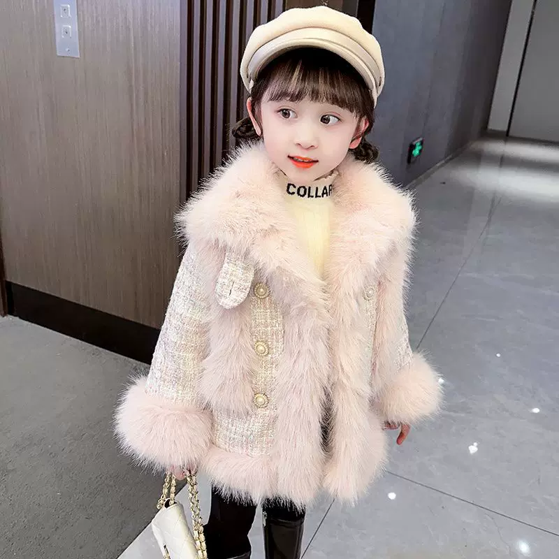 Children's warm down jacket, western style, Chanel style