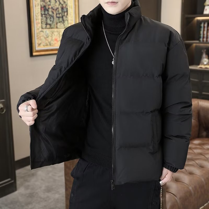 겨울 따뜻한 플러스 사이즈 다운 빵 세트 남성용 코튼 코트 코트 가을과 겨울 칼라 캐주얼 코튼 코트 패션