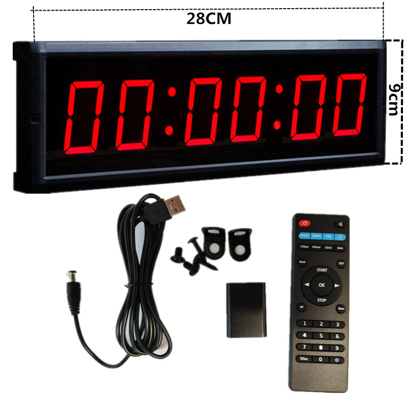 Multi-Función de fitness temporizador temporización positiva cuenta atrás reloj digital