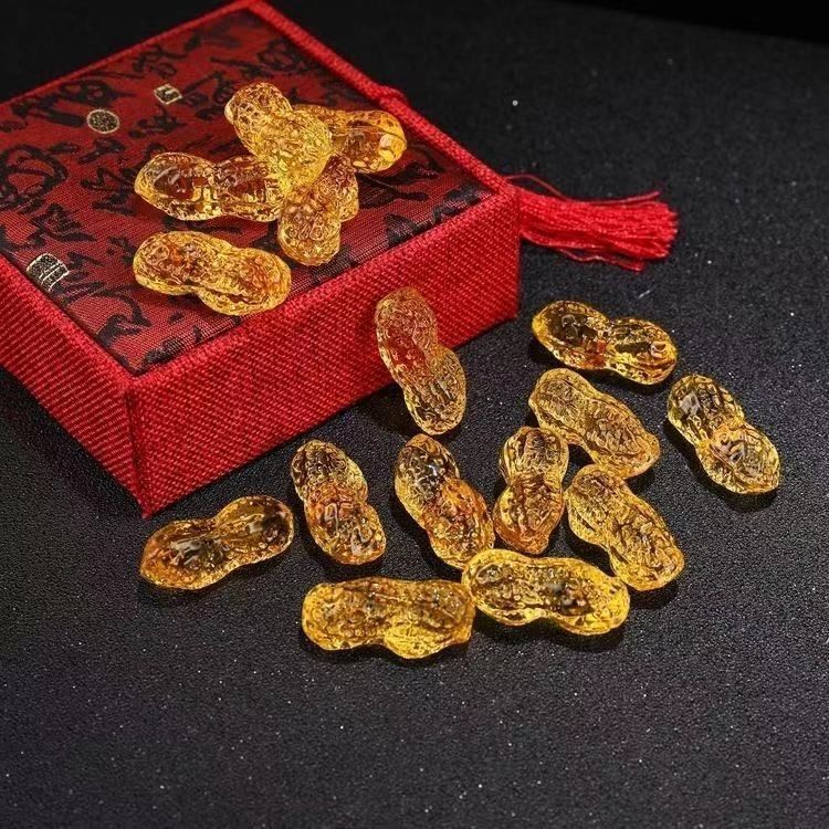 Elegant Crystal Peanut Duozi Duofu Opening Gift Artificial Handmade Colorful Peanut Mascot Colorful Decoration