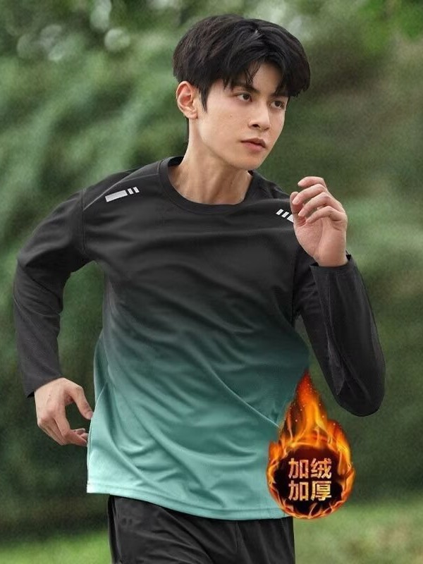Deportes transfronterizos hombres primavera y verano entrenamiento transpirable acondicionamiento físico invierno y camiseta de correr al aire libre