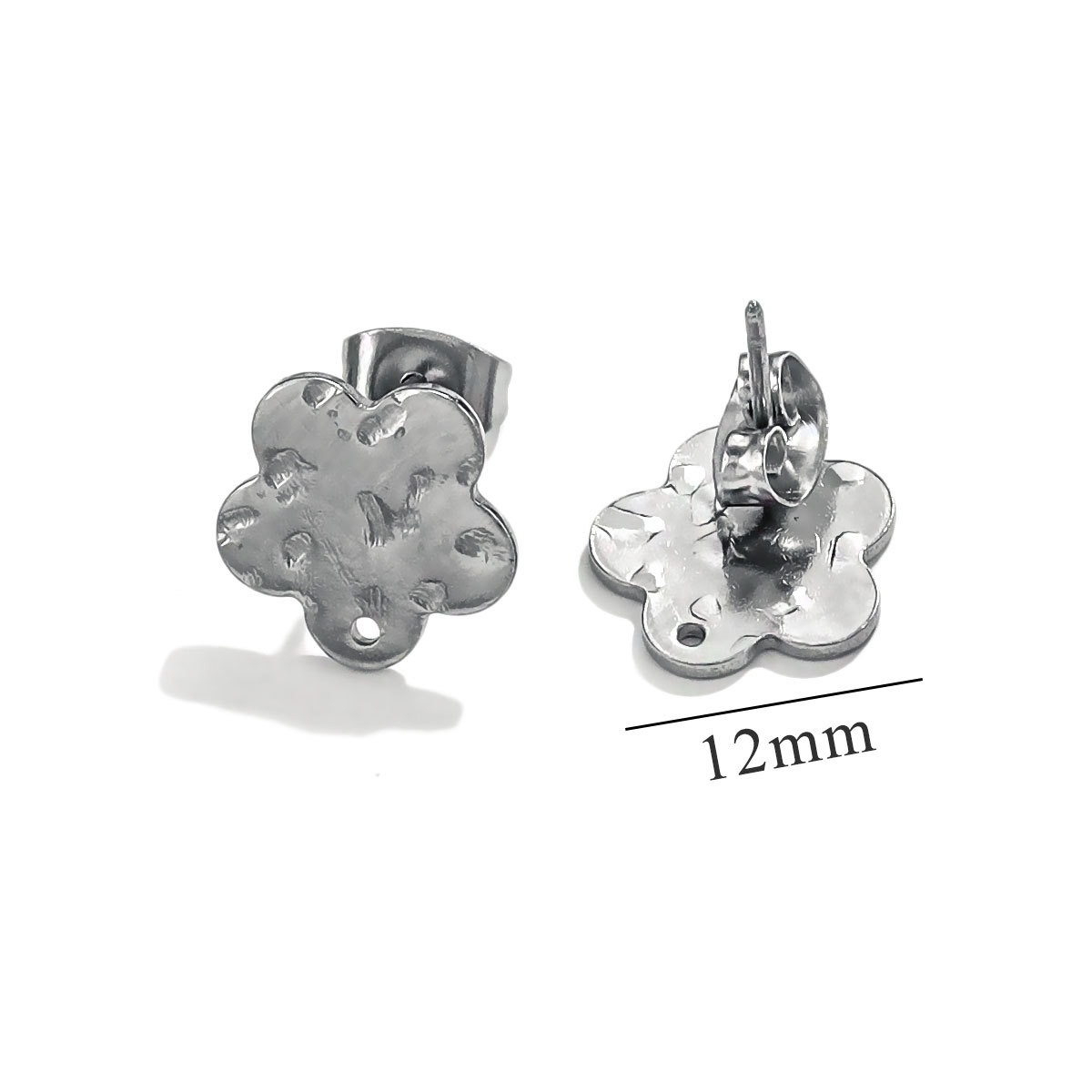 Accesorios de pendientes de acero inoxidable DIY accesorios de joyería hechos a mano pieza de pendientes de textura impermeable simple pendientes colgantes