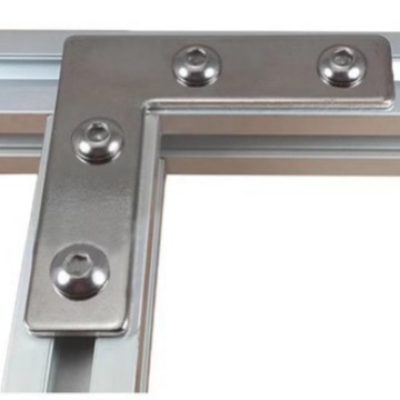 Placa de conexión cruzada en forma de L en forma de T 2020 / 3030 / 4040 / 4545 sección de aluminio pieza de conexión de esquina de ángulo recto