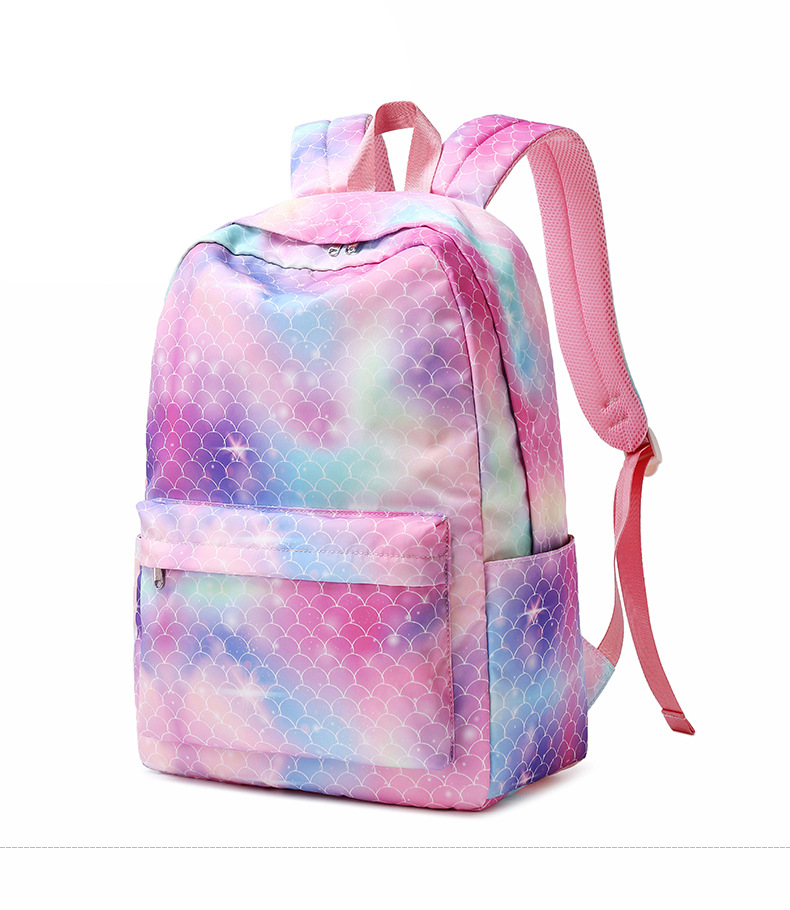 Fashion Gradient Color Square Zipper Fashion Backpack display picture 1