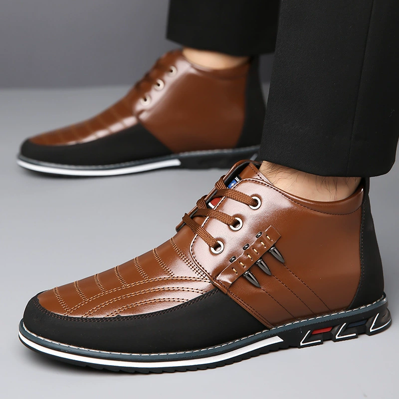 На открытом воздухе спот 47 обувь на мягкой подошве 46 трансграничная внешняя торговля мужская кожаная обувь высокого размера 48 размера повседневная мужская обувь