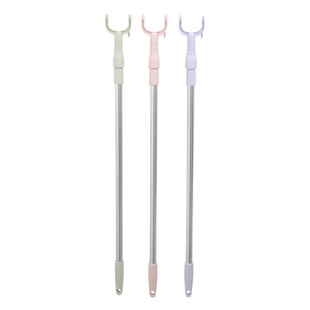 Stainless Steel Retractable Clothes Drying Fork Balcony Clothes Brace Household Clothes Thickened Long Clothes Drying Rod Clothes Fork