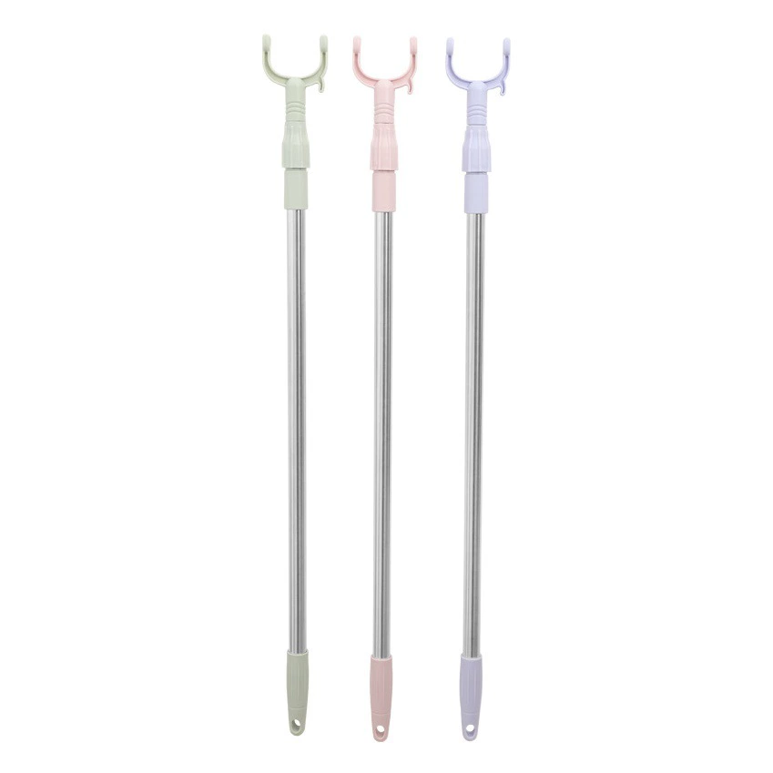 Выдвижная вилка для сушки одежды из нержавеющей стали Балконная Скоба для одежды Бытовая одежда Утолщенная длинная сушилка для одежды Вилка для одежды