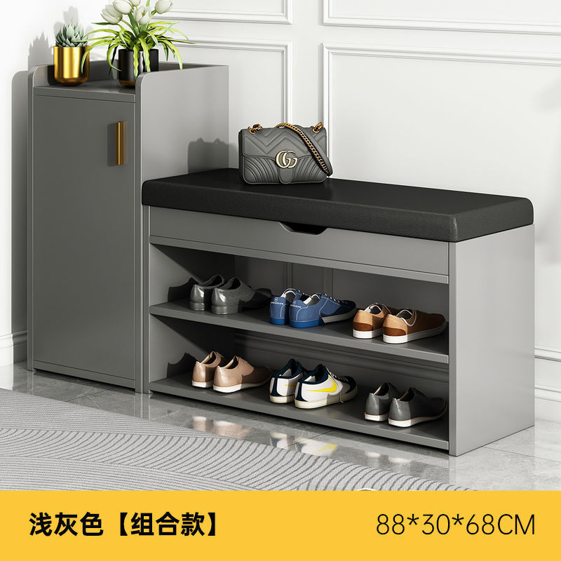 一体入户收纳鞋架换鞋凳门口可坐多层进门穿鞋凳家用客厅轻奢鞋柜|undefined