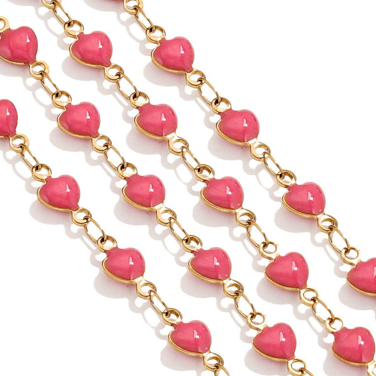 18g Weight Chain Jewelry Making Type DIY Ornament Accessories Classification 1 Piece Quantity 316 Stainless Steel Material Heart Shape Pattern All Seasons Season Plating Design Classic Style Style 1 Piece 316 Stainless Steel DIY Ornament Accessories Chain Classic Style Heart Shape 10