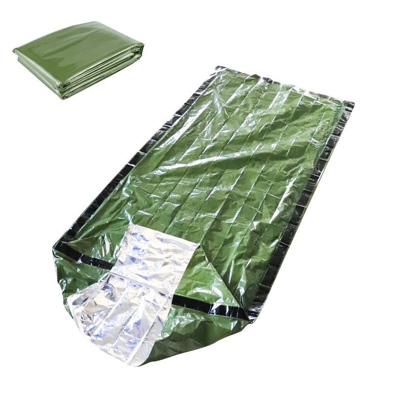 亚马逊户外PE铝膜应急睡袋简易防寒救灾急救保暖睡袋雨衣帐篷收纳|undefined