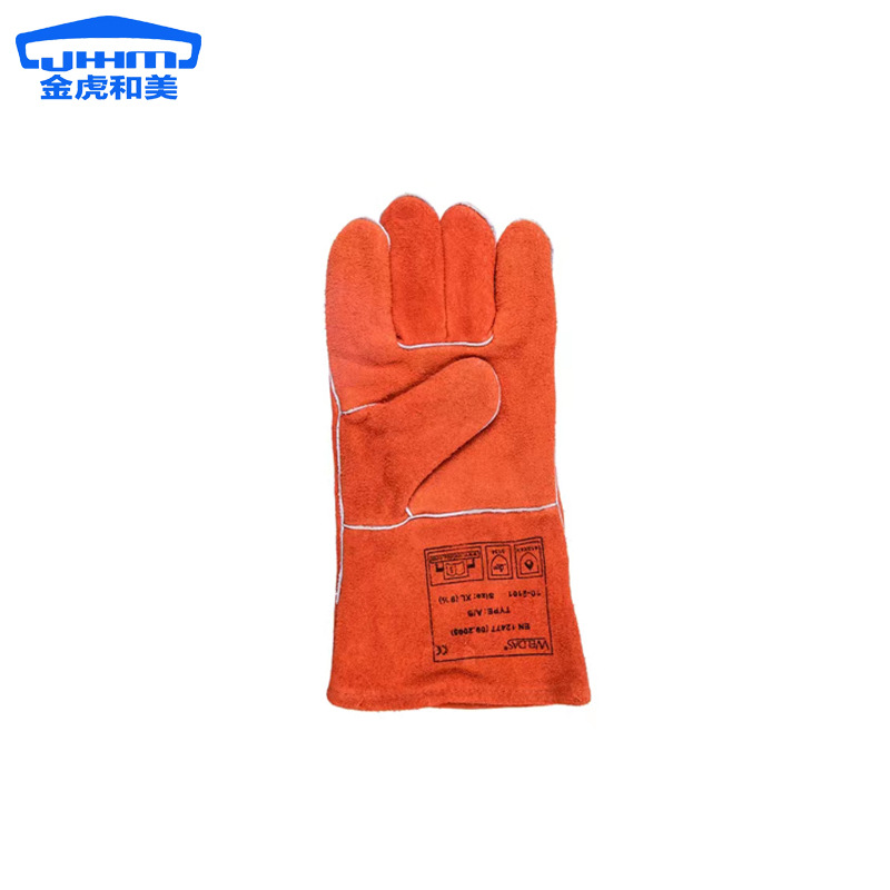 威特仕电焊手套舒适隔热吸汗透气防烫柔软牛皮焊接工劳保劳保手套