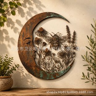 Crescent Moon Bee Wall Decor�����۷䠝���b[��