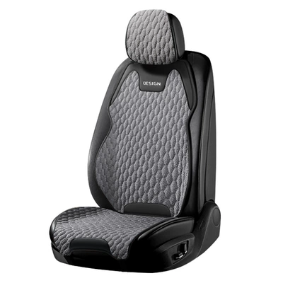Seat cushion, seat cover, All Seasons, New Linen Fabric - elegant-gray-front-row-single-seat-split-head-saddle-pad-gaomi-chun-ma