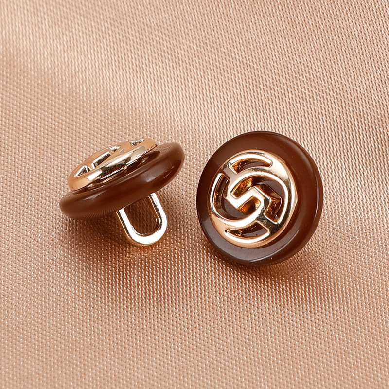 时尚树脂金属纽扣 小香风圆形树脂扣大衣针织衫毛衣扣百搭装饰扣