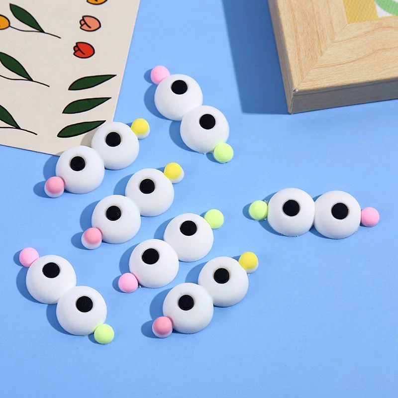 Cartoon plush doll from soft rubber, handle, DIY