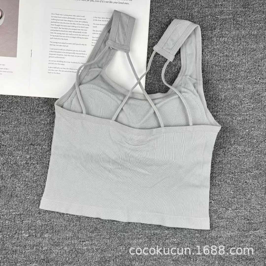 A0329# stock bajo ropa interior de dama chaleco cojín de pecho de chicas calientes sujetador deportivo multifacé se puede usar en la parte superior
