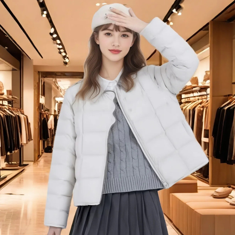 2025 Winter New Style White Duck down Lightweight down Jacket for Petite Women with a Turn-Down Collar, Casual Short Fashion Coat 2025 Winter New Style White Duck down Lightweight down Jacket for Petite Women with a Turn-Down Collar, Casual Short Fashion Coat