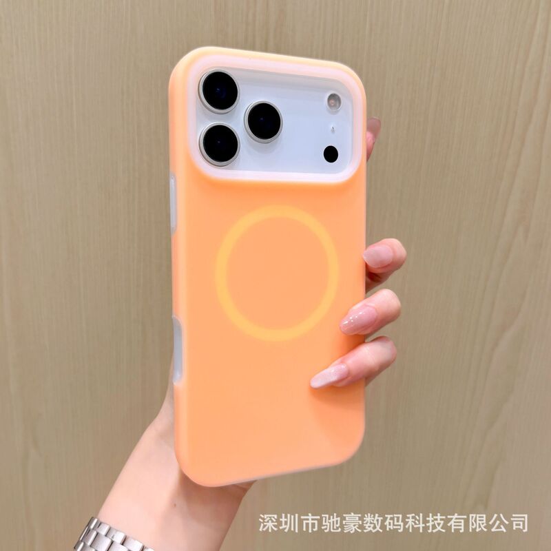 果冻磁吸适用iPhone17promax液态硅胶手机壳苹果16纯色简约防摔套|undefined