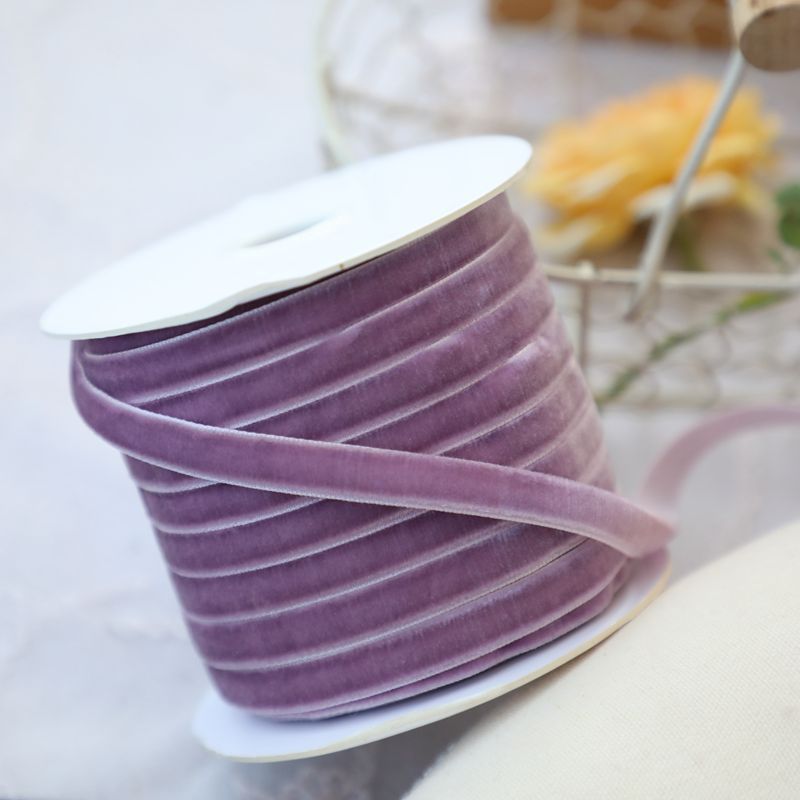 1cm de ancho terciopelo flocado correa de tejido correa de arco correa de ropa hecha a mano sombrero accesorios accesorios materiales DIY