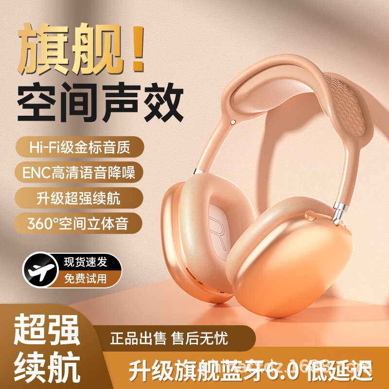 2025 New Headset Super Long Battery Life Hifi Sound Quality Digital Knob Wireless Bluetooth Headset in Stock