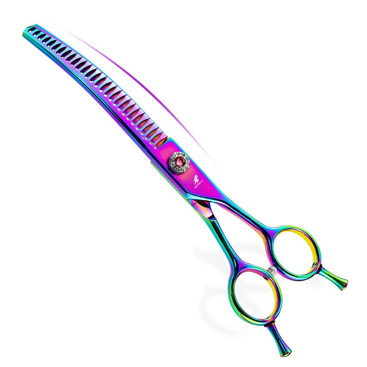 Ciseaux de coupe de poils de 18 cm (7 pouces) à pointes arrondies, pour animaux de compagnie._voghion.com