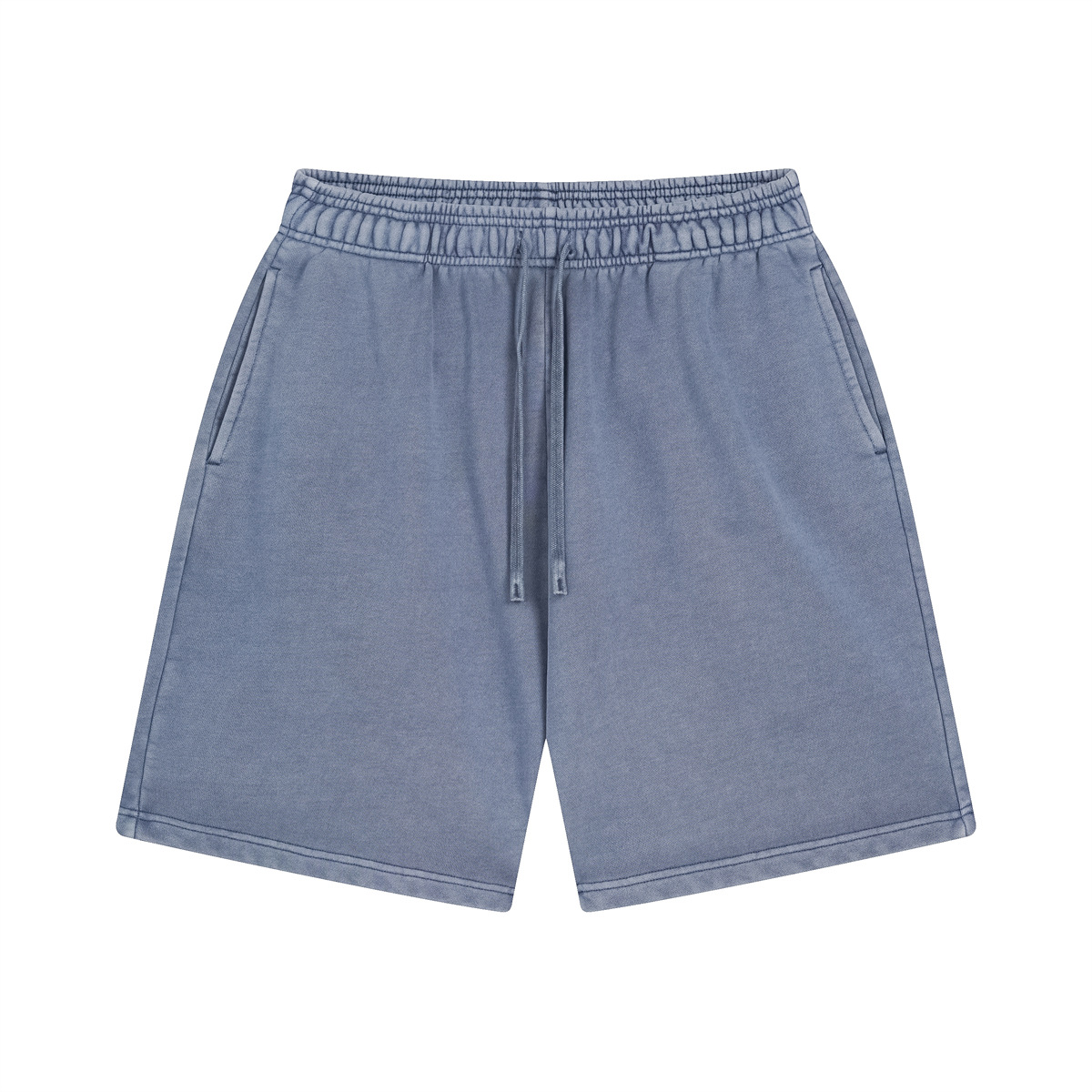 Conjunto de ropa de verano para hombre, de manga corta, fina, lavada y teñida, estilo urbano, desgastada, de marca, con pantalones cortos deshilachados, conjunto para pareja. image 17