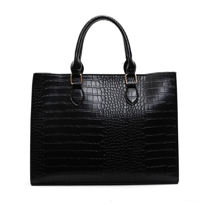 Moda de viaje de moda simple cocodrilo bolso de mano de primavera 2025 nuevo estilo de moda bolso de gran capacidad