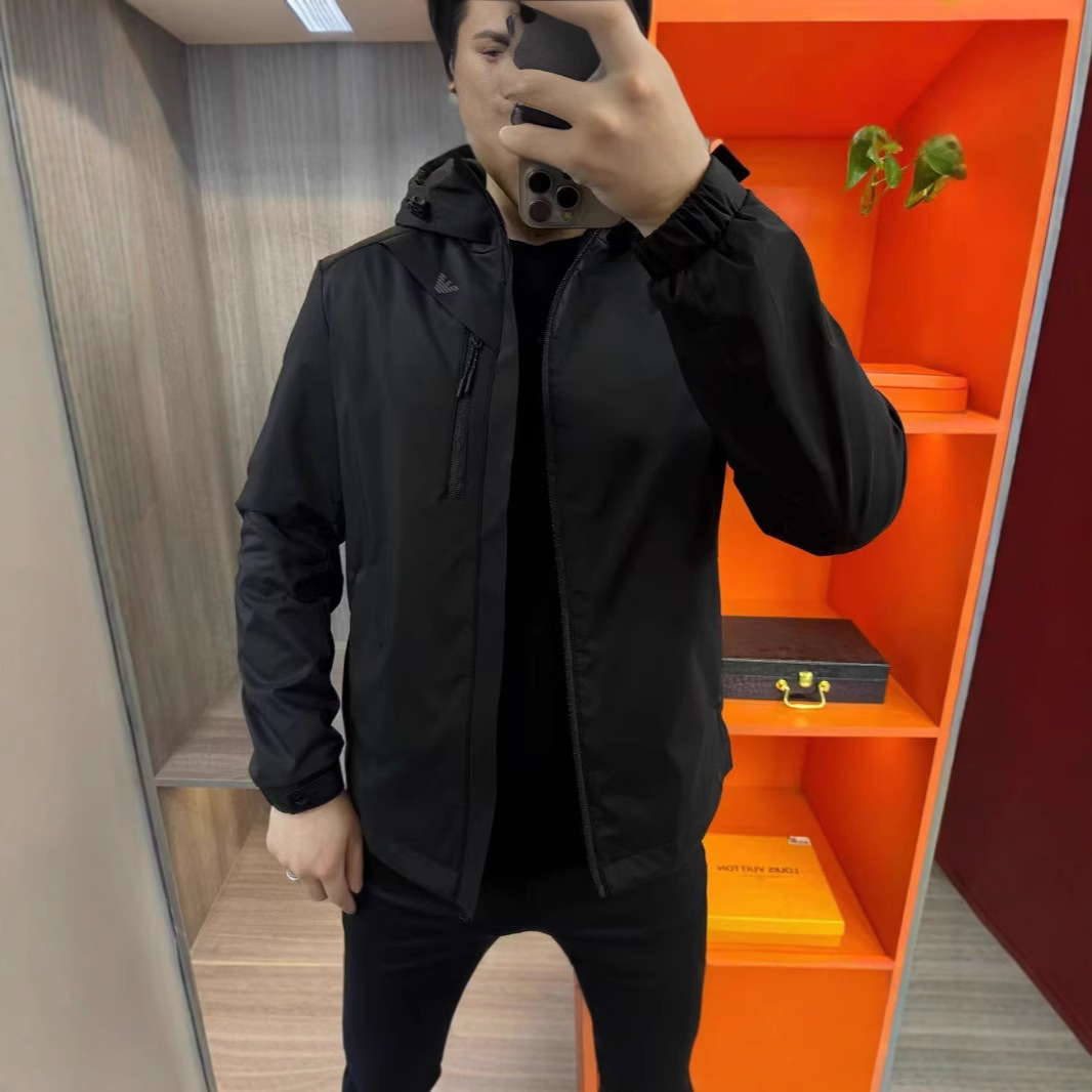 2025 봄 남성 신상 아웃도어 후드 재킷, 고급스럽고 패셔너블하며 다재다능하고 멋지고 트렌디하며 심플한 유럽 스타일